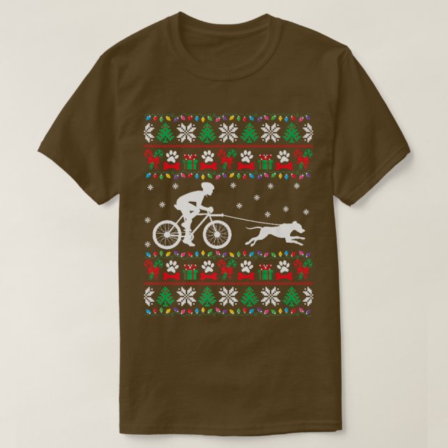 Camiseta Ciclismo En Bicicleta Con Perros Navidades Feo Swe (Diseño del anverso)