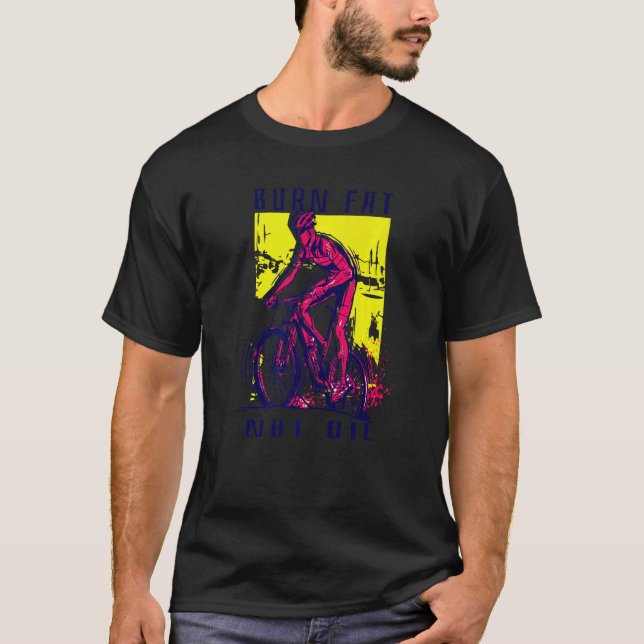 Camiseta Ciclismo en bicicleta de carretera dice quemar gra (Anverso)