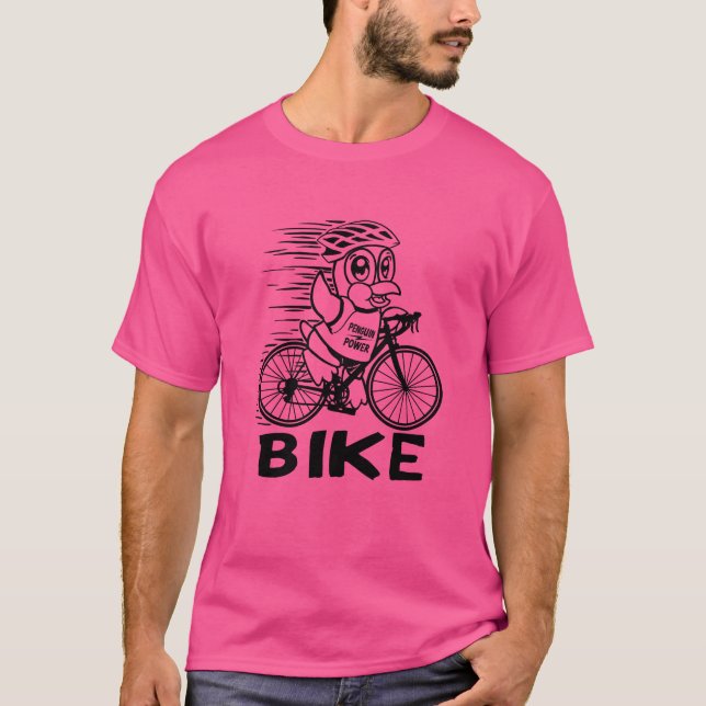 Camiseta Ciclismo en bicicleta de energía pingüino (Anverso)