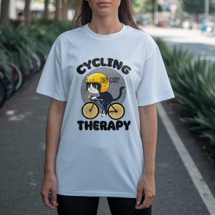 Camiseta Ciclismo es mi terapia ciclista divertido