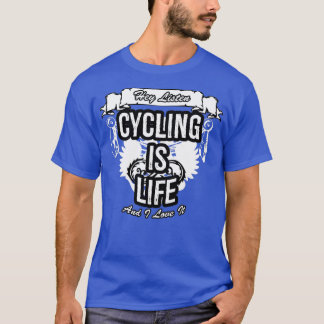 Camiseta Ciclismo es vida creativa empleo tipografía diseño