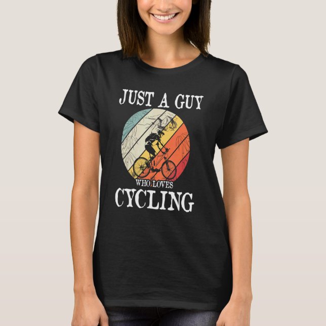 Camiseta Ciclismo estilo retro sólo un hombre que ama el ci (Anverso)