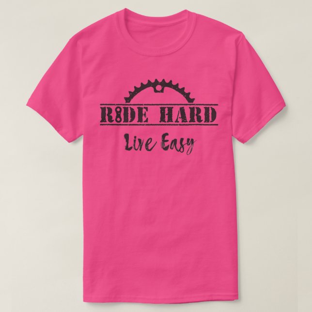 Camiseta Ciclismo fácil y duro en vivo (Diseño del anverso)