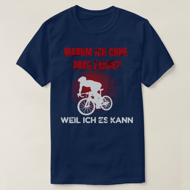 Camiseta Ciclismo Fahren Ohne Akku Rad 1 (Diseño del anverso)