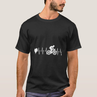 Camiseta Ciclismo Heartbeat Vintage Cycler Bicicleta Lover