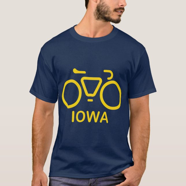 Camiseta Ciclismo Iowa Ciclismo Tema del Colegio Iowa (Anverso)