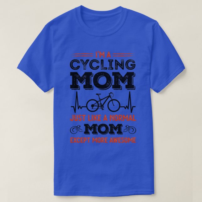 Camiseta Ciclismo Mamá Heartbeat Awesome Cycle Gift (Diseño del anverso)