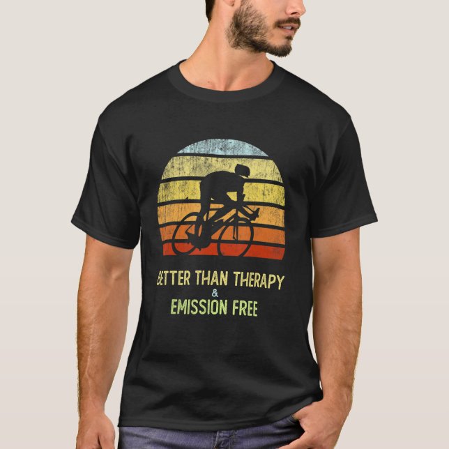 Camiseta Ciclismo Mejor Que Terapia Emissio En Bicicleta (Anverso)