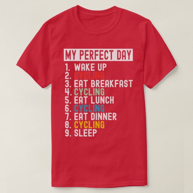 Camiseta Ciclismo Mi Día Perfecto 1 (Diseño del anverso)