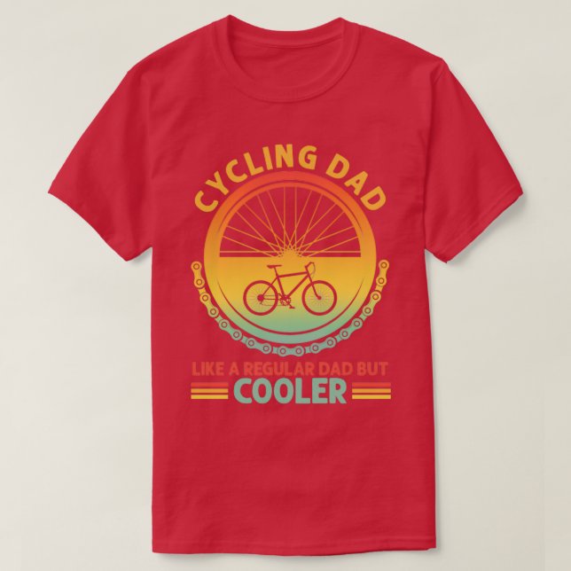 Camiseta Ciclismo Papá Montaña Bicicleta Cumpleaños Padres (Diseño del anverso)