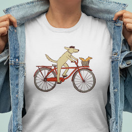 Camiseta Ciclismo Perro y ardilla divertida arte animal cap