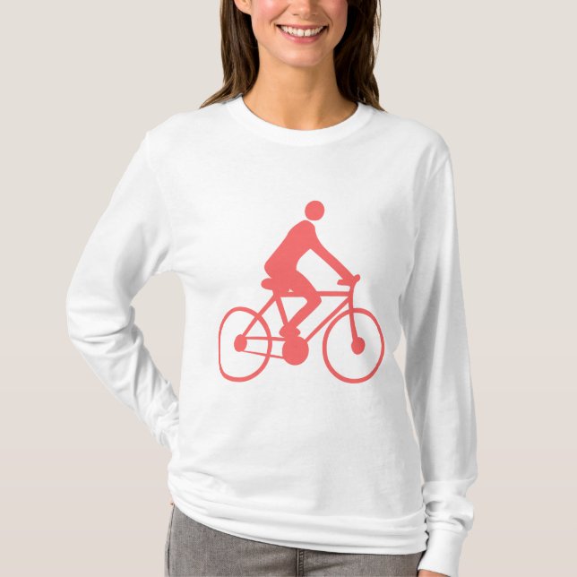 Camiseta Ciclismo - Rosa tropical (Anverso)