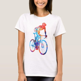 Camiseta Ciclismo Ruta Bicicleta Pintado de Acuarela