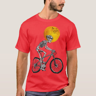 Camiseta Ciclismo Skeleton Bicicleta Costuma de Halloween