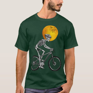 Camiseta Ciclismo Skeleton Bicicleta Costuma de Halloween