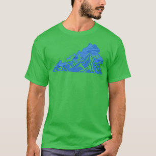 Camiseta Ciclismo Virginia Contorno de estado Blues Montaña
