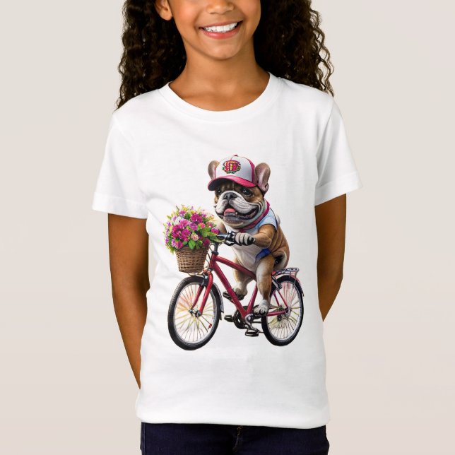 Camiseta Ciclista de Bulldog Francés (Anverso)