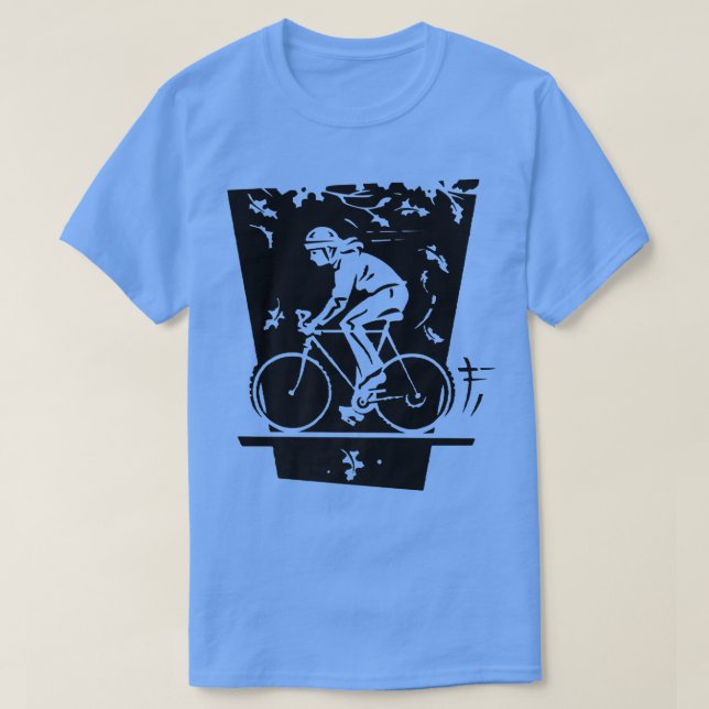 Camiseta Ciclista en bicicleta de otoño (Diseño del anverso)