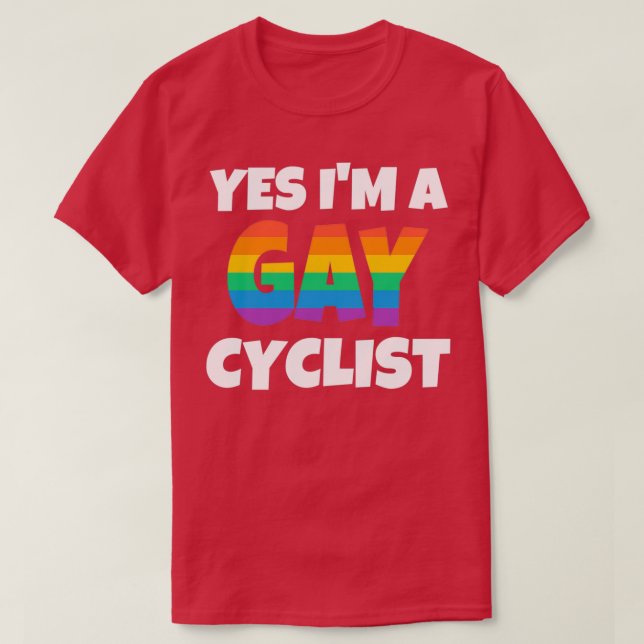 Camiseta Ciclista gay arcoiris Sí soy (Diseño del anverso)