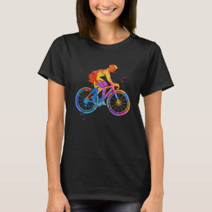 Camiseta Ciclista Gráfico colorido en bicicleta de carreter