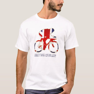 Camiseta Ciclo británico de ciclo británico de la bandera