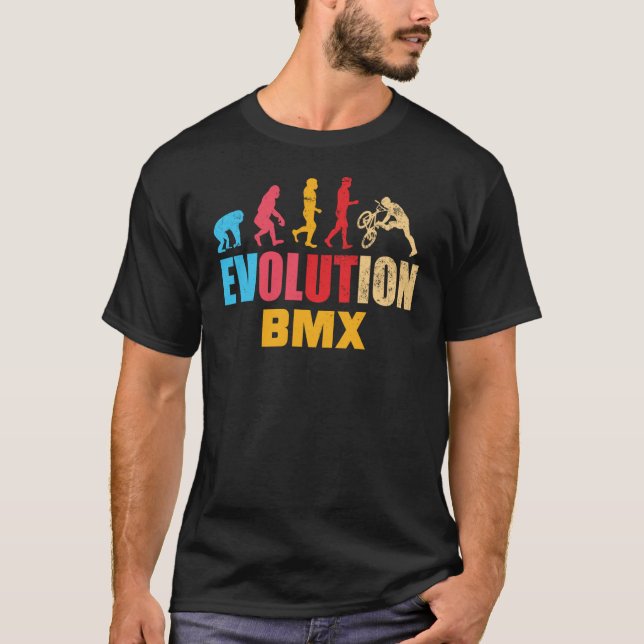 Camiseta Ciclo de bicicleta de la vieja escuela BMX de evol (Anverso)