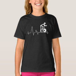 Camiseta Ciclo de giro en interiores Heartbeat Cuadros Bici