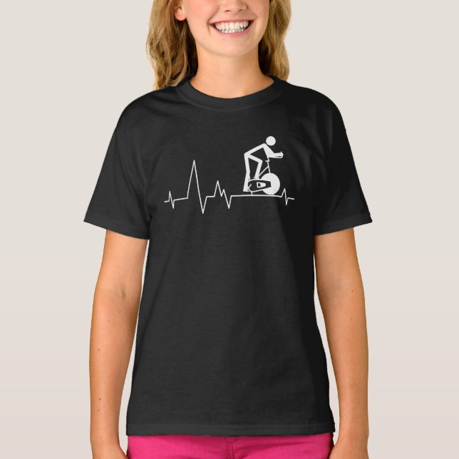 Camiseta Ciclo de giro en interiores Heartbeat Cuadros Bici (Anverso)