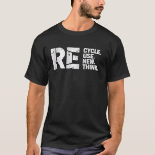 Camiseta Ciclo de Reciclaje Reutilizar Nuevo Pensamiento Am
