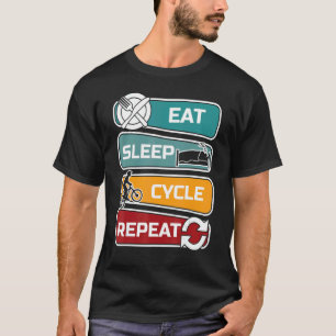Camiseta Ciclo de sueño de consumo ciclismo de repetición