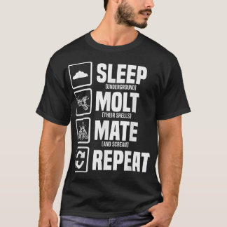 Camiseta Ciclo de vida Ciclismo de sueño Mate de repetición