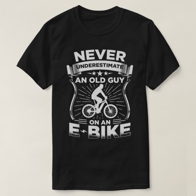 Camiseta Ciclo del abuelo de la bicicleta eléctrica de mont (Diseño del anverso)