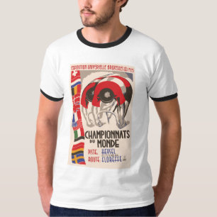 Camiseta Ciclo retro del diseño del art déco de los años