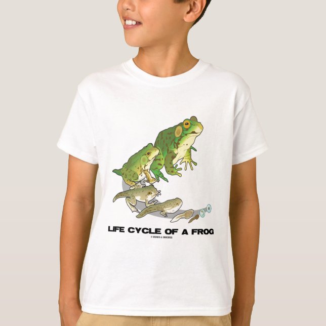 Camiseta Ciclo vital de una rana (del huevo al Tadpole a la (Anverso)