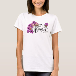 Camiseta Ciclo y flor