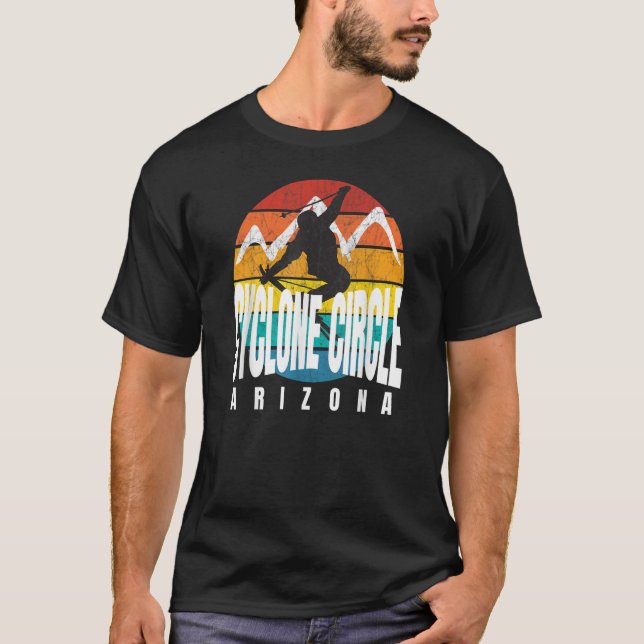 Camiseta Ciclón de esquí Circle Rad Ski Jumper Retro Sunset (Anverso)