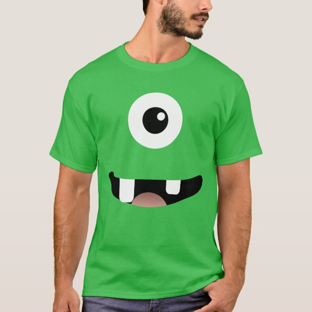 Camiseta Cíclopes divertidos disfraz de Halloween con un mo (Anverso)