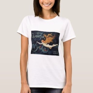 Camiseta Ciclos de gladiador, Art Nouveau victoriano vintag