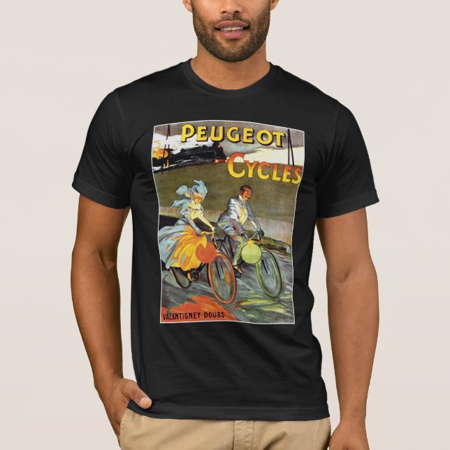 Camiseta Ciclos Peugeot Vintage Bicicleta Arte (Anverso)