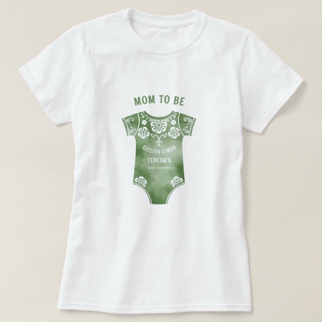 Camiseta Cielito Lindo sage bodysuit baby ducha Mamá Para S (Diseño del anverso)
