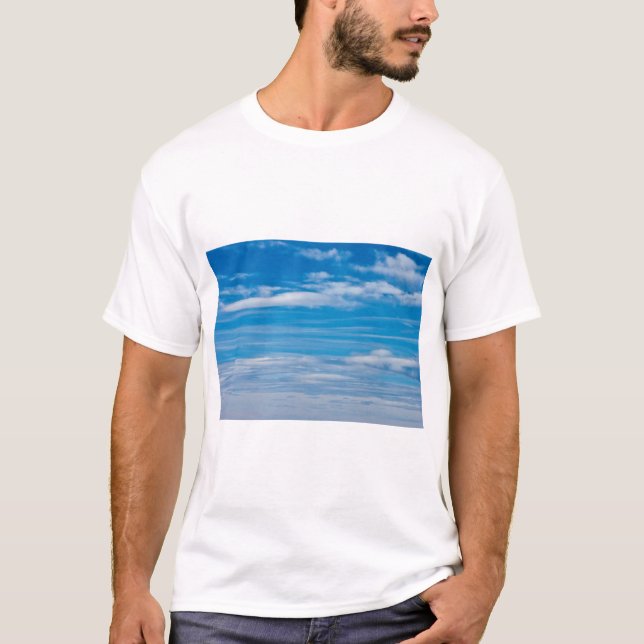 Camiseta Cielo azul con ondas en la nube (Anverso)