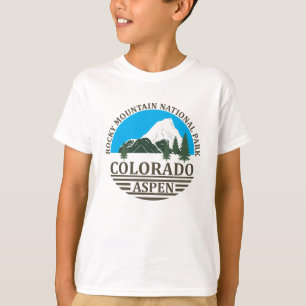 Camiseta Cielo azul de la estación de esquí de Colorado Asp