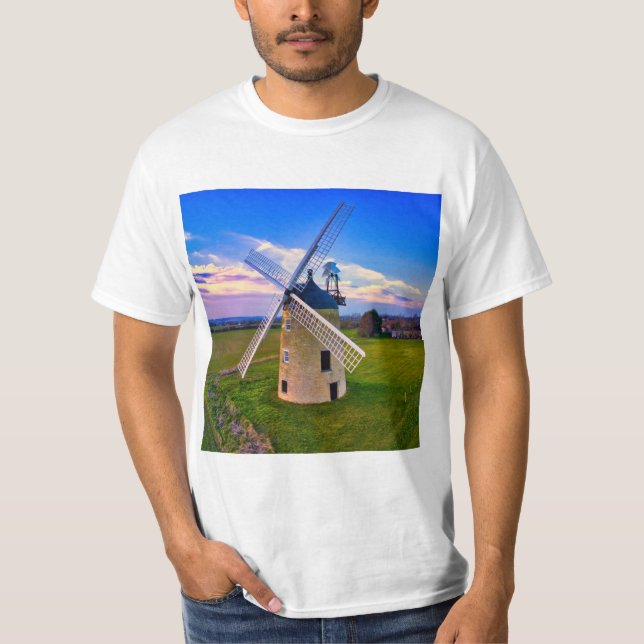 Camiseta Cielo azul del molino de viento (Anverso)