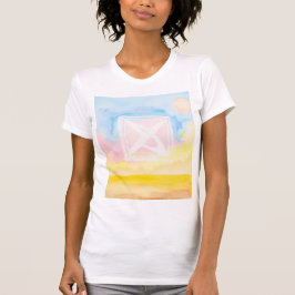 Camiseta Cielo con campo brillante y formas