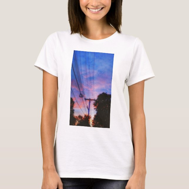 Camiseta Cielo de algodón con arco iris (Anverso)