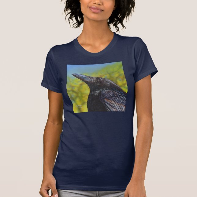 Camiseta Cielo de la primavera del cuervo (Anverso)