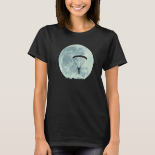 Camiseta Cielo Divertido de Luna Llena para Saltos en Parac