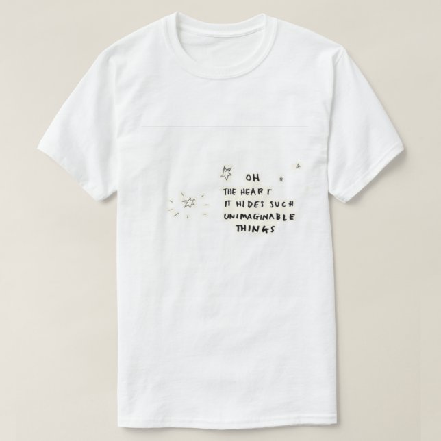 Camiseta cielo lleno de letras de canciones (Diseño del anverso)