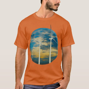 Camiseta Cielo Naranja de turbinas eólicas quemadas