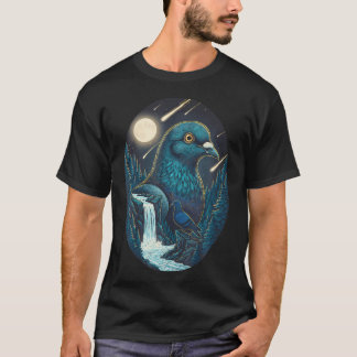 Camiseta Cielo Nocturno de Paloma Luna Meteorito Arte Pájar